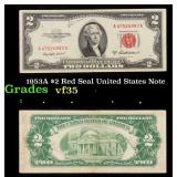 1953A $2 Red Seal United States Note Grades vf++