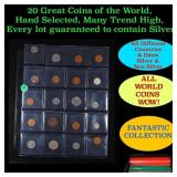 20 Great Coins of the World, hand selected, many t