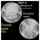 1887-s Morgan Dollar $1 ms64 SEGS