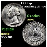 1984-p Washington Quarter 25c Grades GEM+ Unc