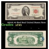 1953A $2 Red Seal United States Note Grades xf+