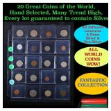 20 Great Coins of the World, hand selected, many t