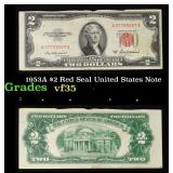 1953A $2 Red Seal United States Note Grades vf++