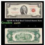 1953B $2 Red Seal United States Note Grades Choice