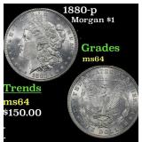 1880-p Morgan Dollar $1 Grades Choice Unc