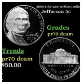 2006-s Proof Jefferson Nickel Return to Monticello