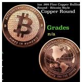 1oz .999 Fine Copper Bullion Round - Bitcoin Style