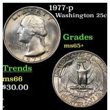 1977-p Washington Quarter 25c Grades GEM+ Unc