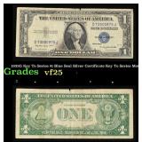 1935G Key To Series $1 Blue Seal Silver Certificat