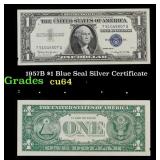 1957B $1 Blue Seal Silver Certificate Grades Choic