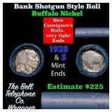 Buffalo Nickel Shotgun Roll in Old Bank Style 