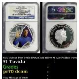 NGC 2015-p Star Trek SPOCK 1oz Silver $1 Australli