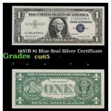 1957B $1 Blue Seal Silver Certificate Grades Gem C