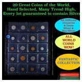 20 Great Coins of the World, hand selected, many t