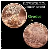 1oz .999 Fine Copper Bullion Round - Walking Liber