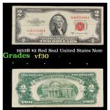 1953B $2 Red Seal United States Note Grades vf++