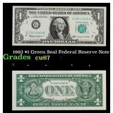 1963 $1 Green Seal Federal Reserve Note Grades Gem