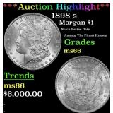 ***Major Highlight*** 1898-s Morgan Dollar $1 ms66