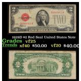 1928D $2 Red Seal United States Note Grades vf+