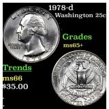 1978-d Washington Quarter 25c Grades GEM+ Unc