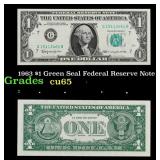 1963 $1 Green Seal Federal Reserve Note Grades Gem