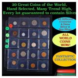 20 Great Coins of the World, hand selected, many t