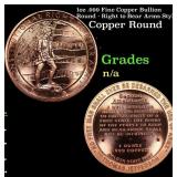 1oz .999 Fine Copper Bullion Round - Right to Bear