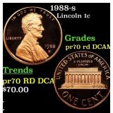 1988-s Proof Lincoln Cent 1c pr70 rd DCAM SEGS