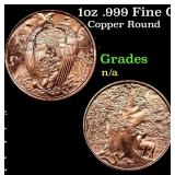 1oz .999 Fine Copper Bullion Round - The Great Eag