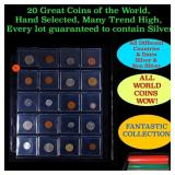 20 Great Coins of the World, hand selected, many t