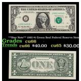 **Star Note** 1995 $1 Green Seal Federal Reserve N