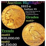 ***Major Highlight*** 1912-s Gold Indian Half Eagl