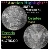 ***Major Highlight*** 1887-s Morgan Dollar $1 ms65