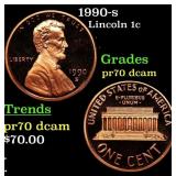 1990-s Proof Lincoln Cent 1c pr70 dcam SEGS