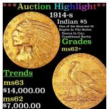 ***Major Highlight*** 1914-s Gold Indian Half Eagl