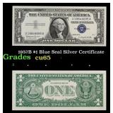 1957B $1 Blue Seal Silver Certificate Grades Gem C