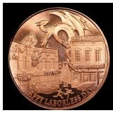 1oz .999 Fine Copper Bullion Round - Happy Laborle