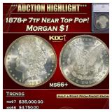 *Highlight* 1878-p 7tf Morgan Dollar Near Top Pop!