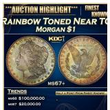 *Highlight* 1882-p Morgan Dollar Rainbow Toned Nea