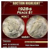 *Highlight* 1928-s Peace Dollar $1 ms64+ SEGS (fc)