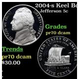 2004-s Keel Boat Proof Jefferson Nickel 5c GEM++ P