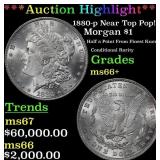 ***Major Highlight*** 1880-p Morgan Dollar Near To