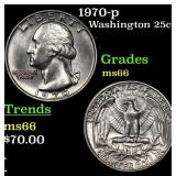 1970-p Washington Quarter 25c Grades GEM+ Unc