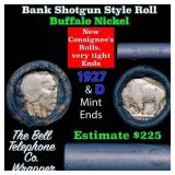 Buffalo Nickel Shotgun Roll in Old Bank Style 