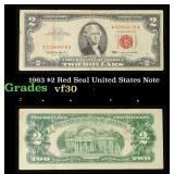 1963 $2 Red Seal United States Note Grades vf++