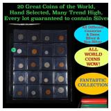 20 Great Coins of the World, hand selected, many t