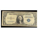 1935G $1 Blue Seal Silver Certificate Grades vf++