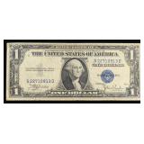 1935C $1 Blue Seal Silver Certificate Grades vf+