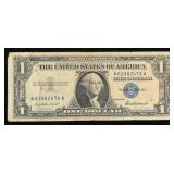 1957 $1 Blue Seal Silver Certificate Grades vf+