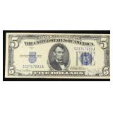 1934D $5 Blue Seal Silver Certificate Grades Choic